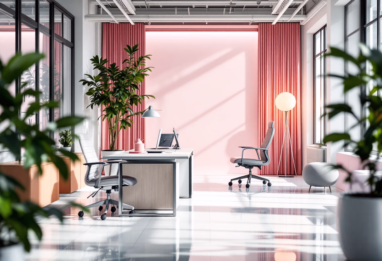 Diseño de oficina y espacio de trabajo profesional